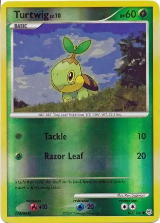 Diamond & Pearl Turtwig #103/130 reverse holo